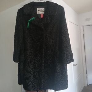 Black Fur Coat Real Fur Gruidl Furs Minneapolis MN Knee Length BLACK FRIDAY SALE
